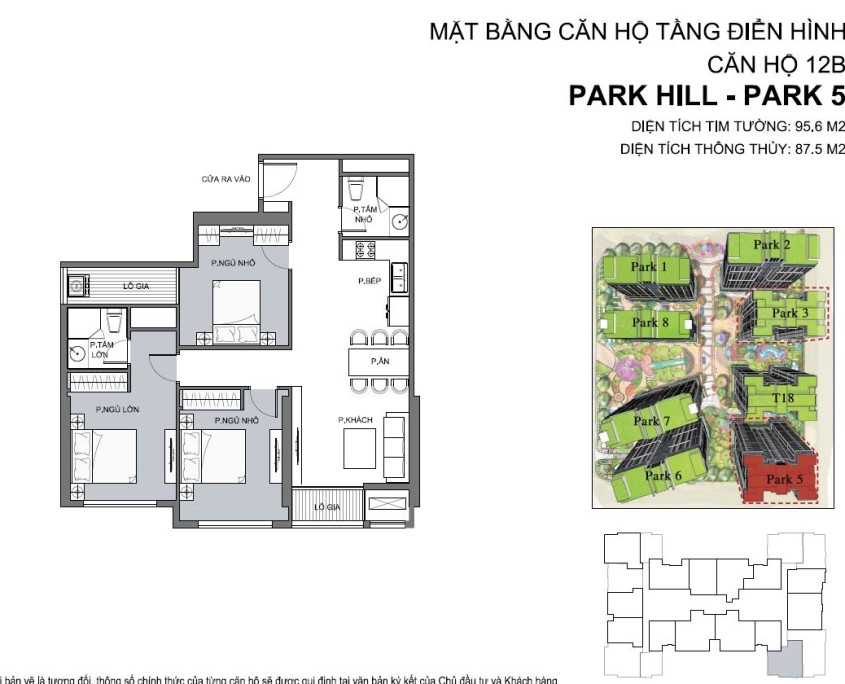 Park 5 Times City - Thiết kế căn hộ số 12B